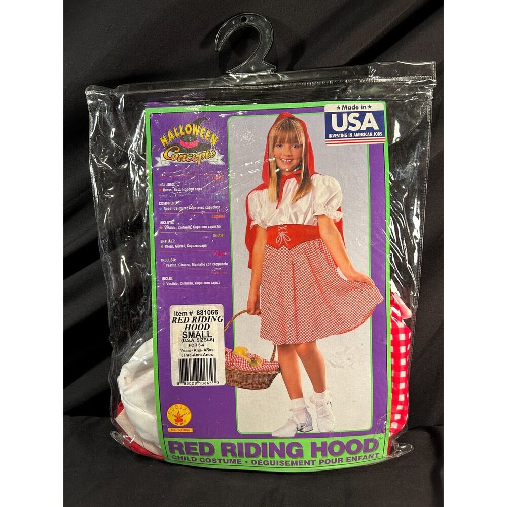 Halloween Concepts Red Riding Hood child Halloween costume small size 4-6